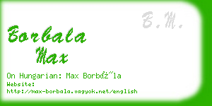 borbala max business card